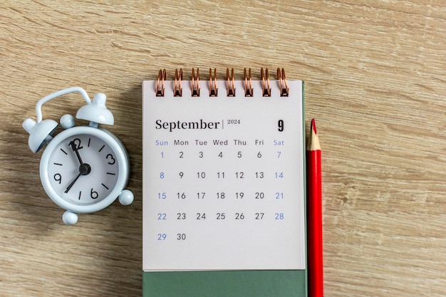 Calendar for September 2024 Desk calendar for planning and managing every date