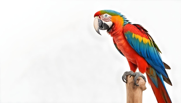 a colorful parrot is shown on a white background