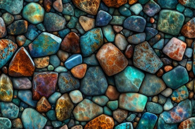 Photo colorful pebbles background texture abstract background and texture for design
