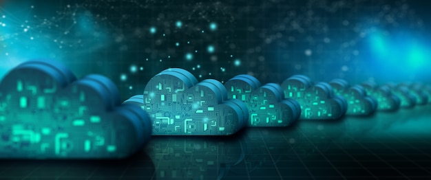 Cloud computing technology internet on data network Cloud Service Cloud Storage Concept