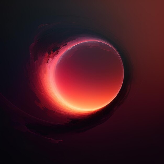 Фото Облака с кругом в центре в стиле неоновой цветовой палитры