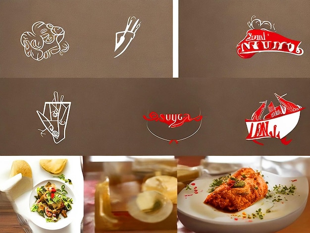 Фото crea un logo minimalista y elegante para un restaurante italiano con los siguientes elementos f (создать минималистический и элегантный логотип для итальянского ресторана с следующими элементами)
