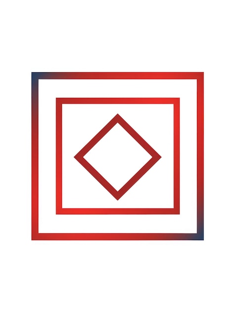 Foto creare un semplice quadrato rosso 2d su uno sfondo bianco generative ai