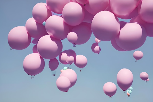 Фото creative art abstract pink balloon design для partyxa