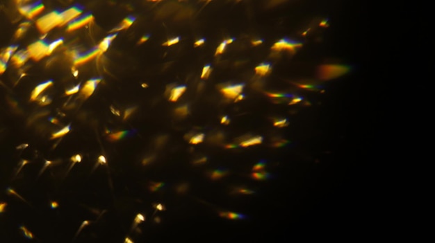 Фото Кристаллический световой эффект наложение радужная призма дизайн светящаяся искра преломляющие грани