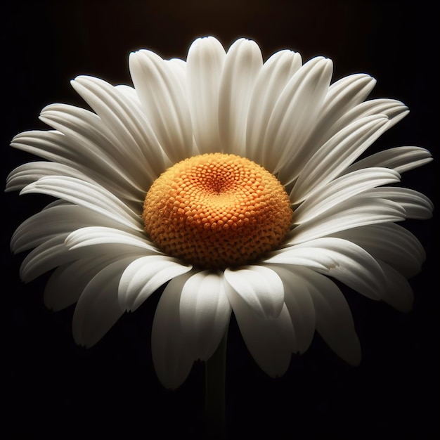Photo daisy isolated on black background flowers and plants in spring ai generated