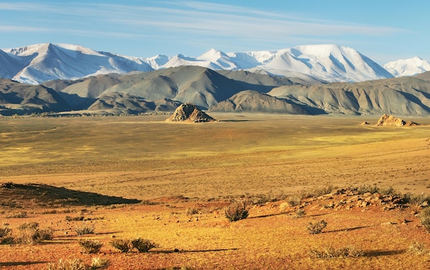 Пустынная долина в горах Монголии