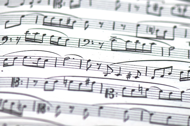 Photo detail of musical score