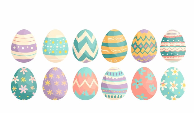 Photo an easter egg ornament modern set an easter egg colorful hunt decoration
