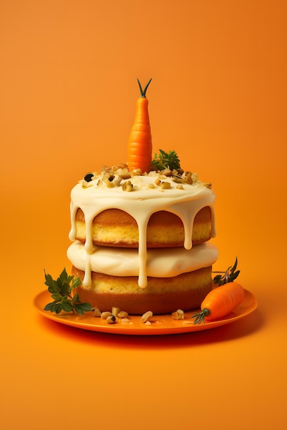 Elegant Carrot Cake with Cream Cheese Frosting