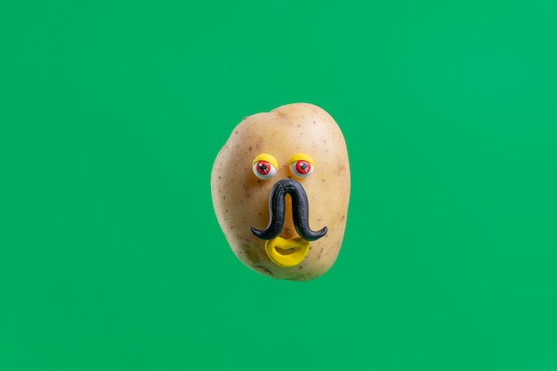 사진 얼굴이있는 재미있는 감자 스티커