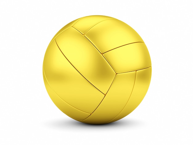 Foto soccerball dorato sul primo piano bianco