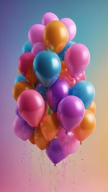 Фото Расположение градиентных воздушных шаров