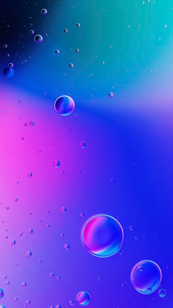 Foto bolla di olio di carta da parati iphone in gradiente sullo sfondo dell'acqua
