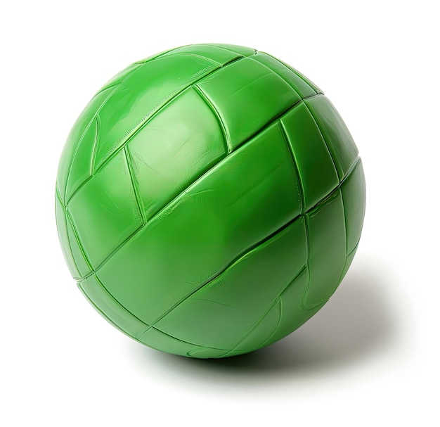 Foto una palla da pallavolo verde.