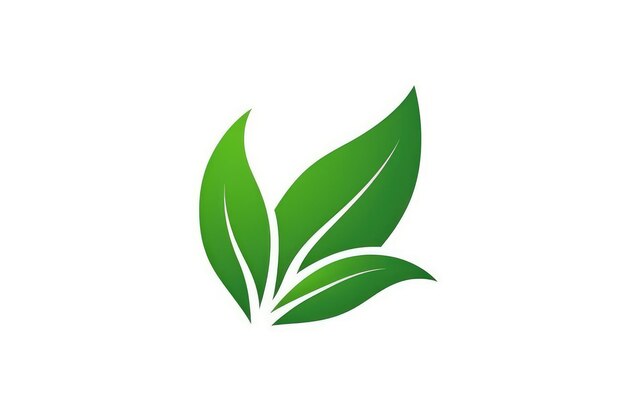 Значок вектора элемента экологии зеленого листа, сгенерированный с помощью AI