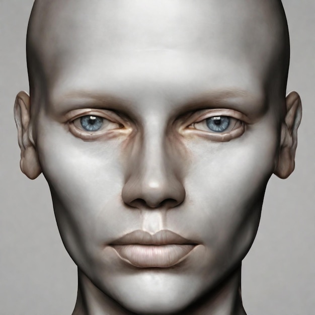 Фото Иллюстрация анатомии лица человека