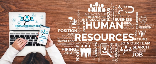 Photo human resources and people networking concept