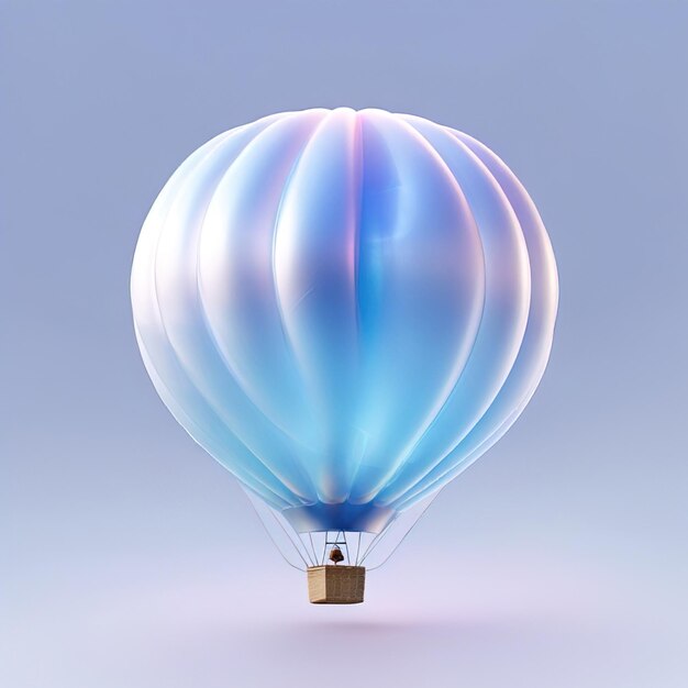 Фото Икона воздушного шара в стиле блестящего стекла