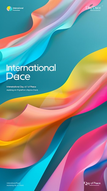 Foto post di instagram sulla scatola promozionale della giornata internazionale della pace