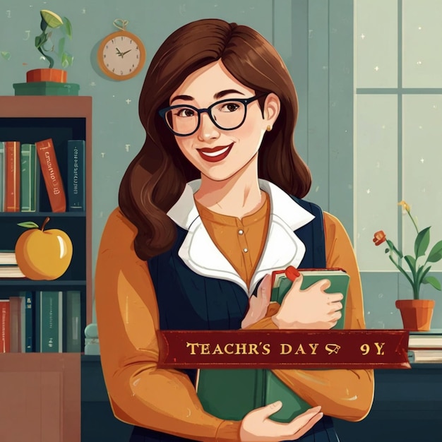 Фото Иллюстрация к международному дню учителей