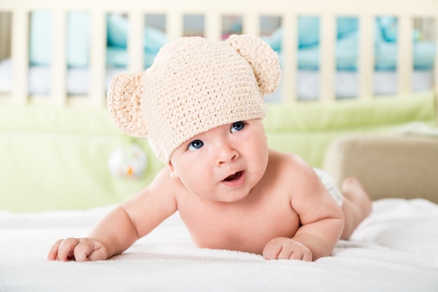 Photo kid infant bear cap bear hat baby boy fashion baby girl