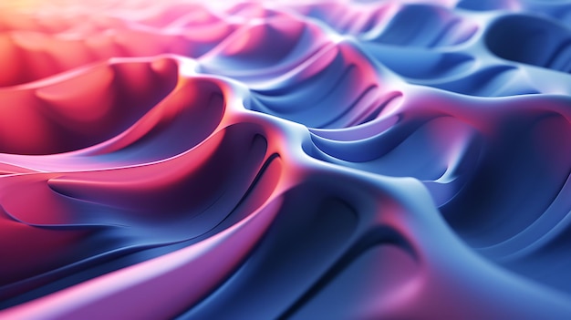 Завораживающий 3D-абстрактный рендеринг, полный творческой энергии и ярких цветов.