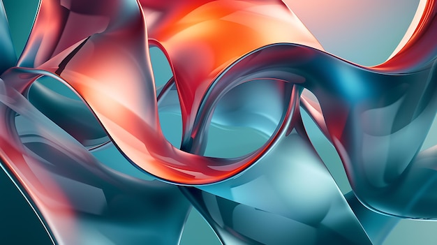 Завораживающий 3D-абстрактный рендер с сложными геометрическими узорами и яркими цветами