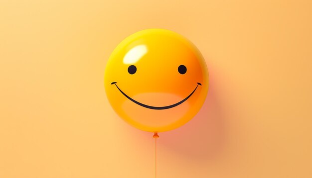 Фото Минималистичный 3d дизайн плаката всемирного дня улыбки