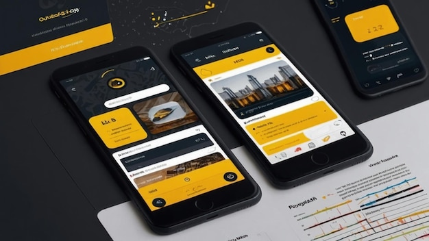 Photo mobile app interface design showcase