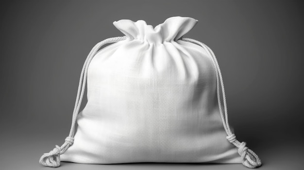 Макет белой большой сумки для дизайнеров и продавцов Сгенерированный ИИ
