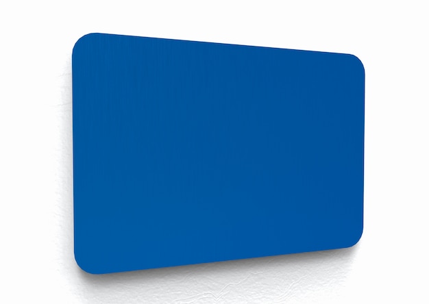 Foto insegna di metallo blu bianco moderno per qualsiasi nome o messaggio.