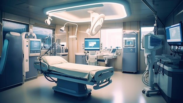 A modern hospital room