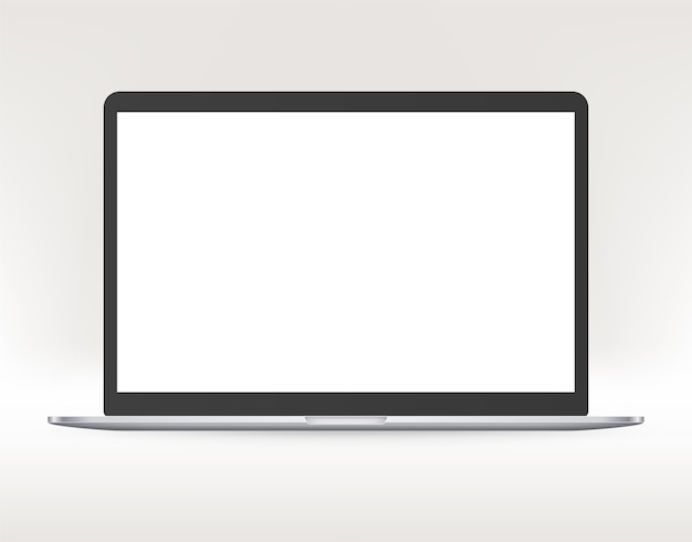 Photo modern laptop mockup isolated on white background