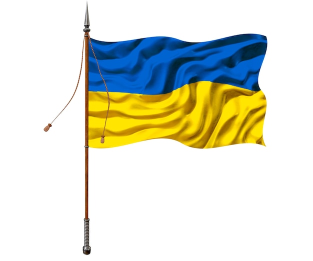 Фото Государственный флаг украины фон с флагом украины