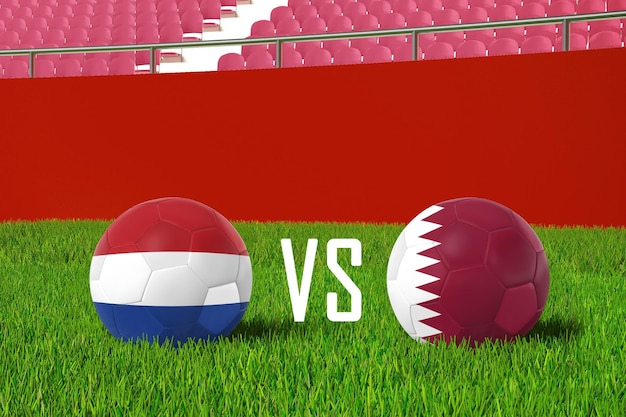 Photo netherlands versus qatar in stadium
