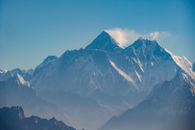 Panoramic view of Mount Everest,  Himalayas napal.