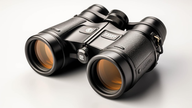 A pair of binoculars on a white background