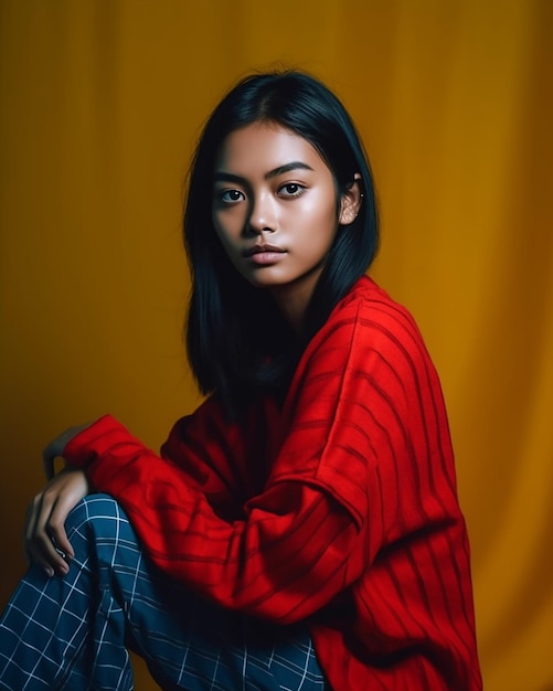 фотопортрет молодой азиатской женщины