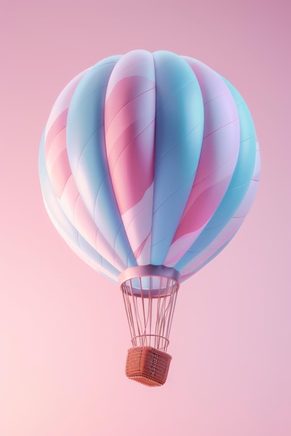 Фото Розовые и голубые воздушные шары на розовом фоне баллон романтические приключения