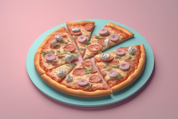пицца с отсутствующим кусочком лежит на тарелке.
