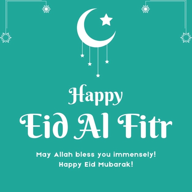 a poster that says happy eid on it