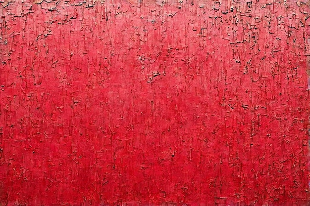 Red paint on the surface of a wooden board as a background texture