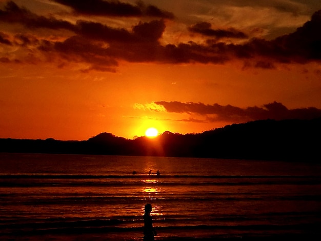 Фото Вид на море во время захода солнца