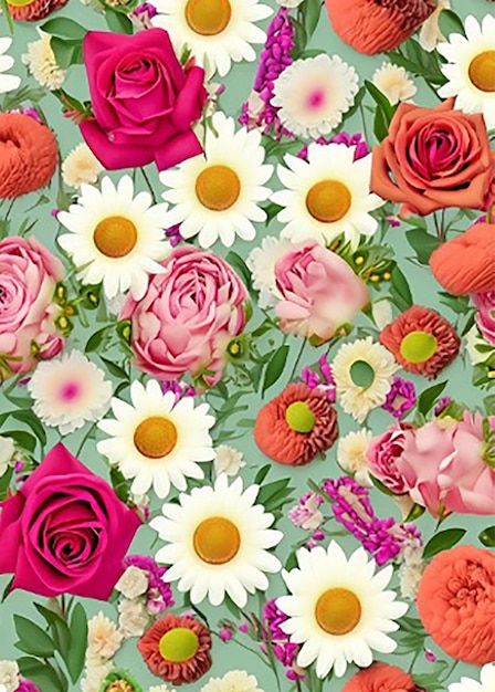 Бесшовная цветочная ткань ботанической природы текстильный узор фон с обоями из тропических цветов