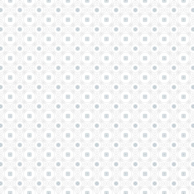 Photo seamless pattern with blue and white circles on a white background.
