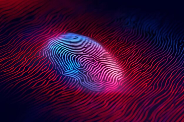 Фото Безопасные соединения и киберзащита с помощью абстрактного анализа отпечатков пальцев генеративный ии