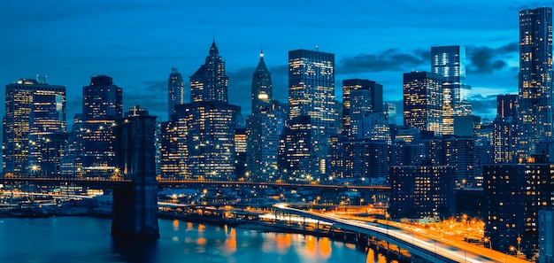 Photo skyline of downtown new york, new york, usa