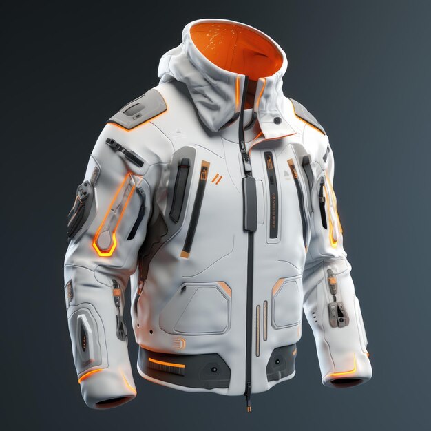 Sleek and CuttingEdge Futuristic Winter Jacket Collection Hyper Realistic Mockup with HiTech Fe