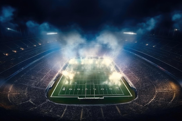 Фото Удивительный вид с воздуха на футбольный матч